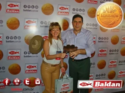 Sra Gisele Baldan ao lado do Sr. Luiz Carlos Trabuco Cappi - Presidente do Bradesco.